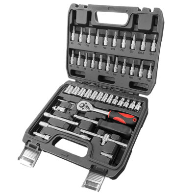 Juego de Autocle 1/4″ 47 Piezas – Carraca 72 Dientes | Toolhub