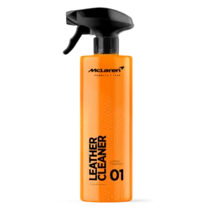 Botella de spray limpiador de cuero McLaren MCL3010 para tapicería de coche.