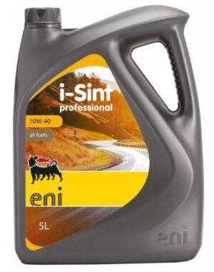 Botella de aceite de motor Eni i-Sint 10W-40, tecnología sintética, con aprobación MB 229.3 y especificaciones ACEA A3/B4