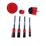 Kit de 7 piezas de cepillos y brochas para el detallado y limpieza de coches de la marca Toolhub.
