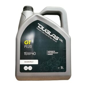 Garrafa de 5 litros de aceite de motor mineral Duglas Oil GT PLUS 15W-40, con norma VW 502.00 y 505.00