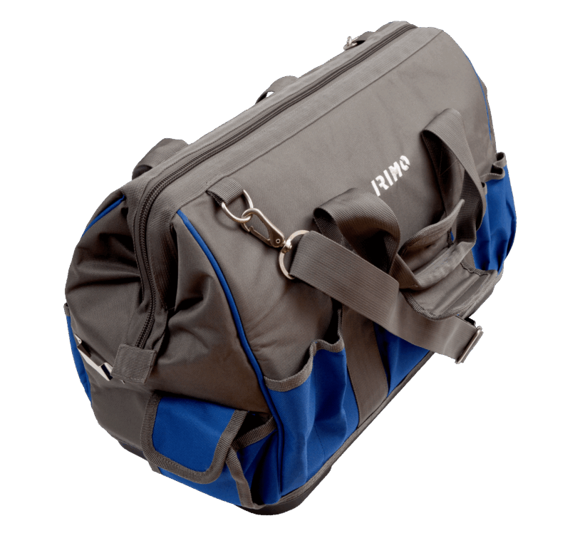 Bolsa porta-herramientas Irimo 9022-2-19HB de 19 pulgadas, cerrada, con base rígida impermeable y múltiples bolsillos, ideal para profesionales y bricolaje.