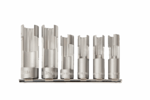 Juego de 6 vasos ranurados marca Bahco