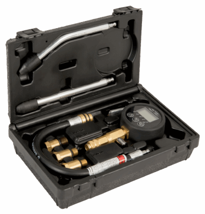 Compresímetro digital gasolina – 0-21bar, LCD, kit completo | Bahco