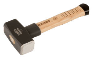 Maceta Bahco de 1 kg con mango de madera de nogal americano y caras convexas.