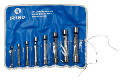 Juego 8 llaves tubo – 6×7-20x22mm, acero CrMate, estuche | Irimo