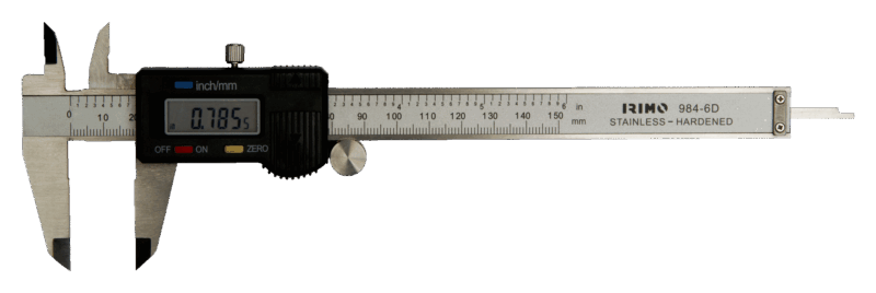 Calibre digital profesional Irimo 984-6D-1 de 150mm (6 pulgadas), fabricado en acero inoxidable templado, con pantalla LCD de alta precisión, y suministrado en estuche protector