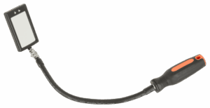 Espejo de inspección profesional Bahco 5515FL, pivotante, con 2 luces LED integradas, cable semirrígido aislado de 550mm de longitud y mango ergonómico soft grip