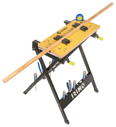 Banco trabajo plegable – Portátil, 160kg, sujeción pro | Irimo