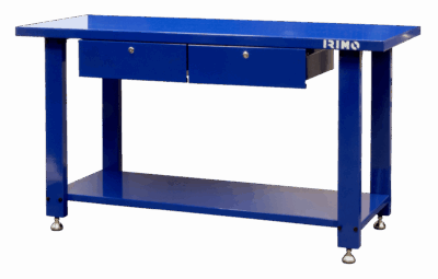 Banco trabajo acero – 1.5m, 500kg, 2 cajones | Irimo