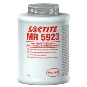 Bote de 117ml del sellador de juntas Loctite MR 5923 con aplicador de brocha.