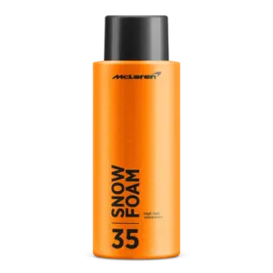 Botella de champú espuma activa McLaren Snow Foam MCL2990 para prelavado de coches.