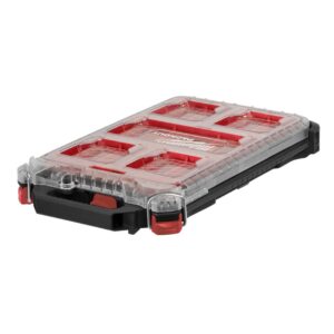 Packout Compact Slim Organiser de Milwaukee, con perfil ultra bajo y diseño modular para sistema PACKOUT