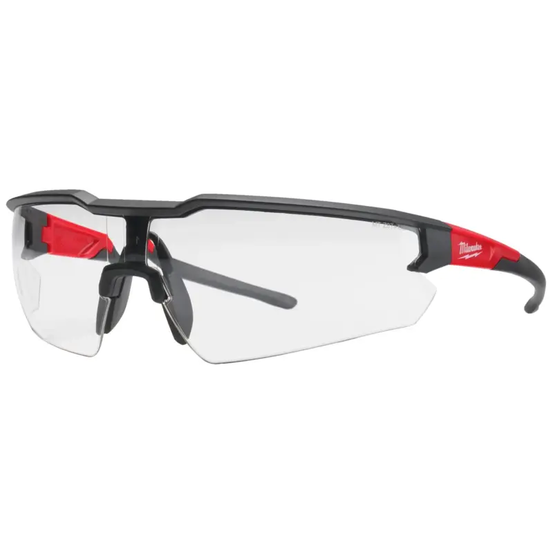Gafas de seguridad transparentes Milwaukee con tratamiento antivaho y antiarañazos.