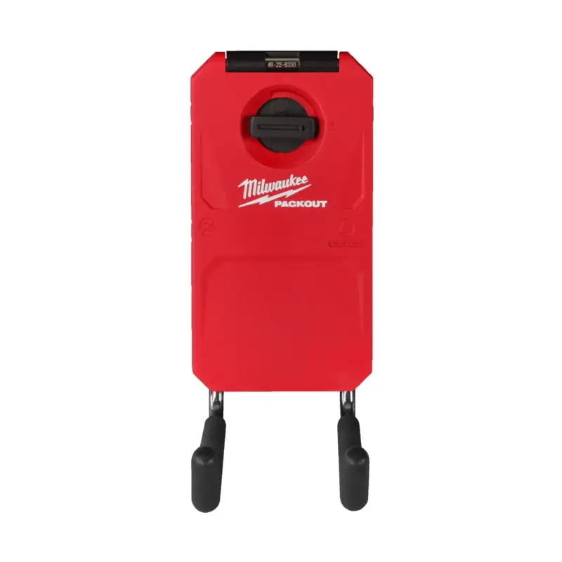 Gancho doble recto Milwaukee PACKOUT de 23 cm para almacenamiento de herramientas largas y útiles de jardín