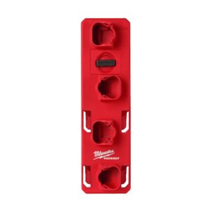 Packout M12 Battery Holder de Milwaukee, soporte mural para cuatro baterías M12 del sistema PACKOUT
