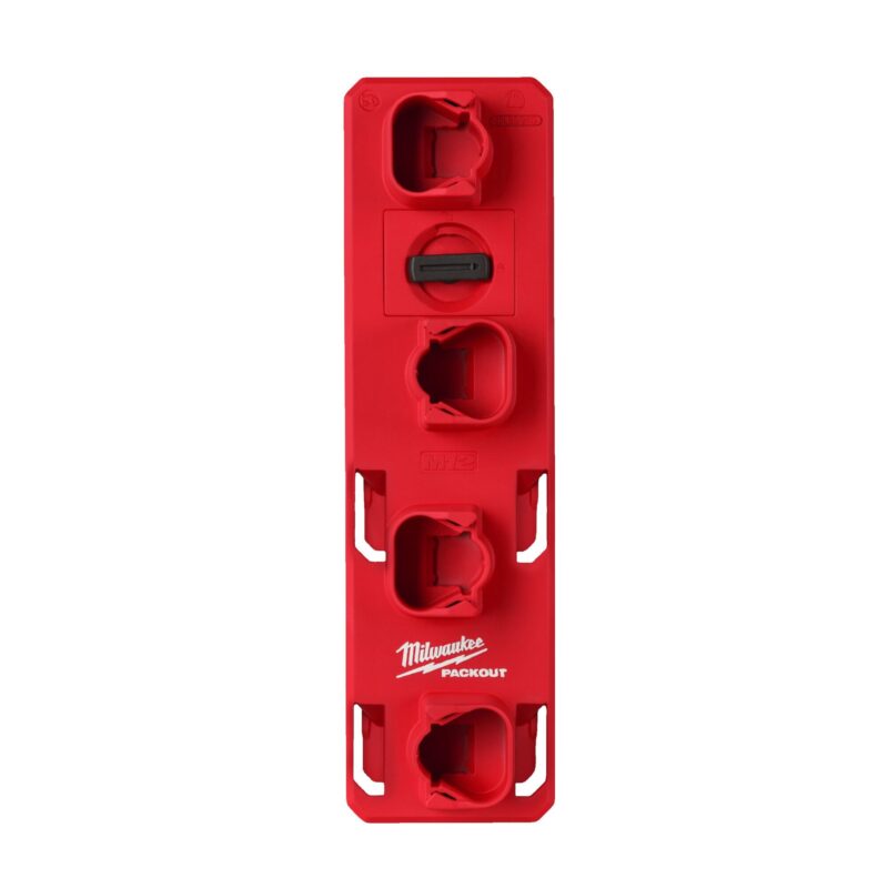 Packout M12 Battery Holder de Milwaukee, soporte mural para cuatro baterías M12 del sistema PACKOUT