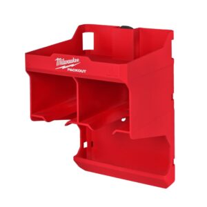 Packout Drill Storage Station de Milwaukee, soporte mural para dos taladros o llaves de impacto del sistema PACKOUT