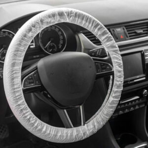 250 fundas de volante desechables de plástico de la marca JBM.