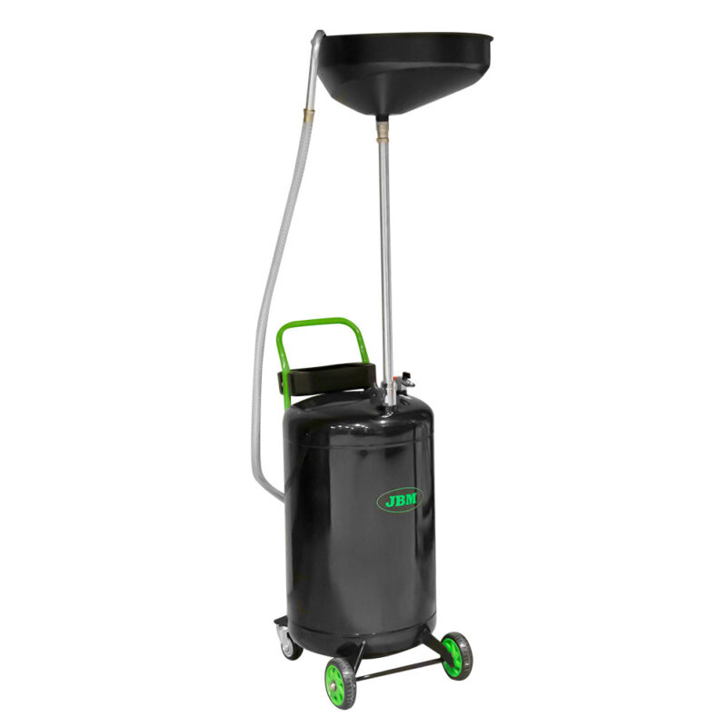 Recogedor de Aceite 90L con Sistema de Aspiración JBM en vista frontal.