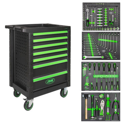 Carro de Herramientas 7 Cajones Verde – Alta Capacidad de Almacenaje | JBM
