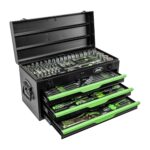 Caja metálica profesional JBM con 143 herramientas de acero cromo-vanadio cincado