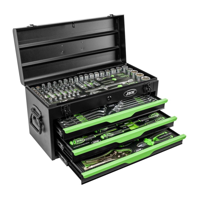 caja-metalica-herramientas-jbm-54261-cincado.jpg Caja metálica profesional JBM con 143 herramientas de acero cromo-vanadio cincado