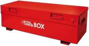 Cofre rojo de acero masivo MetalWorks MWB700 de 700 litros para seguridad industrial.