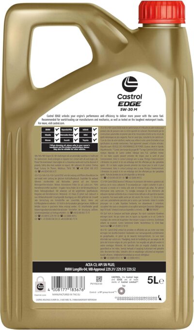 Aceite de Motor Castrol EDGE 5W30 M – 5L | Castrol