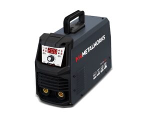 Soldadora inverter Metalworks TEC 220 PLUS de 200 amperios con maletín de transporte y accesorios.