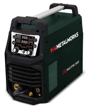 Soldadora multifunción Metalworks Multitec 205F con antorchas para MIG, TIG y Plasma.