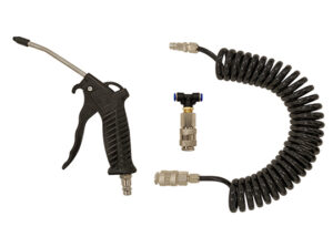 Kit de pistola sopladora para camión de Picoya, con manguera espiral y conector en T
