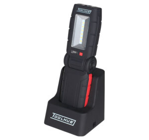 Lámpara recargable de 6 LED SMD con luz blanca potente.