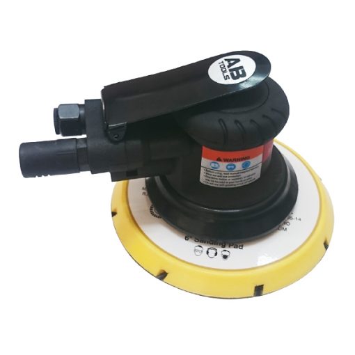 lijadora-rotorbital-neumatica-150mm-aspiracion Lijadora rotorbital neumática de 150mm con órbita de 5mm y conexión para aspiración centralizada.