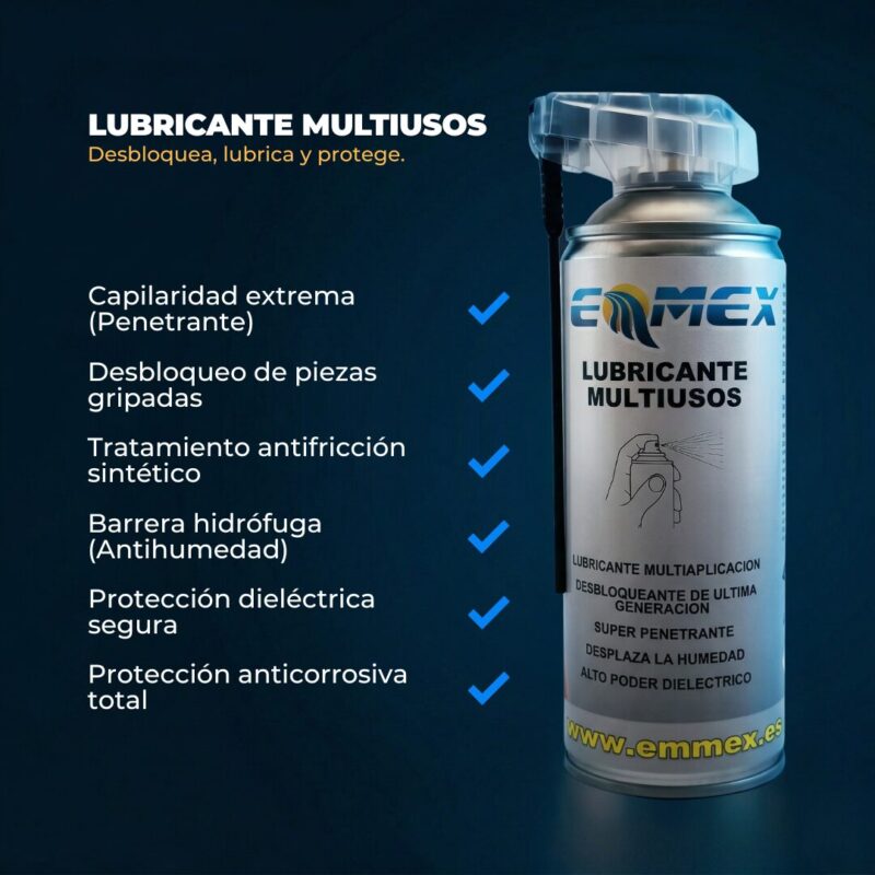 Beneficios Lubricante Multiusos EMMEX