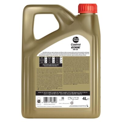 Aceite Castrol EDGE 0W-30 4L – Máxima Versatilidad y Rendimiento | Castrol