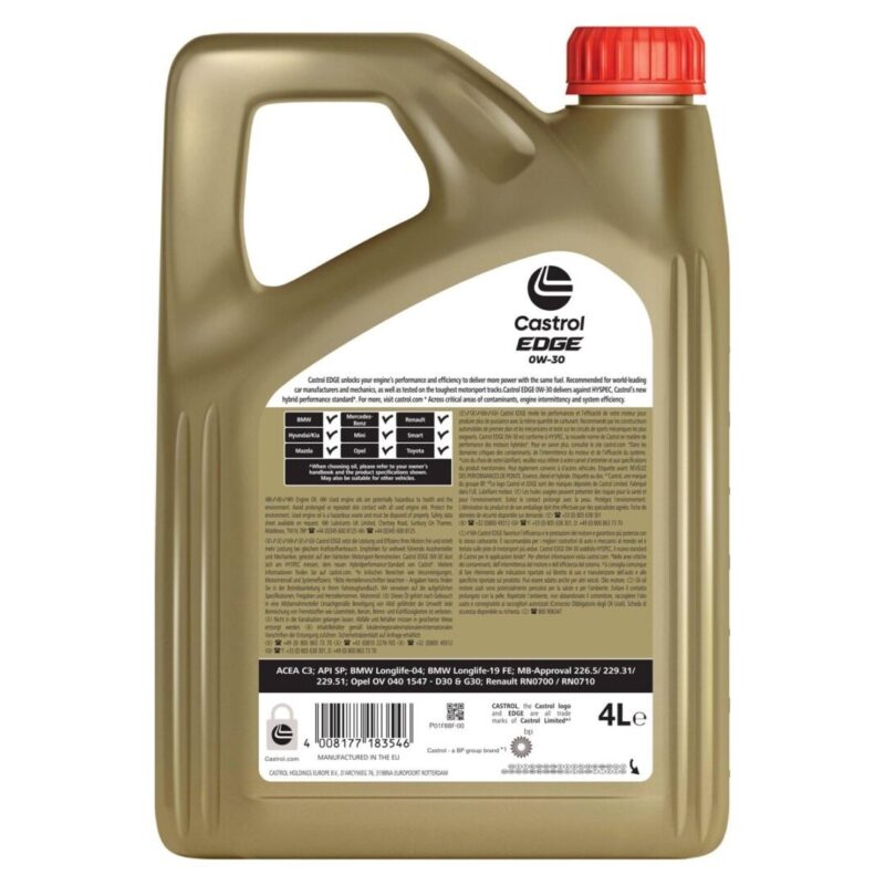 Castrol EDGE 0W-30 4l detras