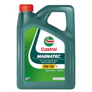 Garrafa de 4 litros de aceite de motor Castrol MAGNATEC 5W-30 A5, con especificación Ford WSS-M2C913-D.