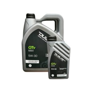 Garrafa de 5 litros y de 1 litro de aceite de motor 100% sintético Duglas GTv MAX 5W-30 C3, con múltiples homologaciones.