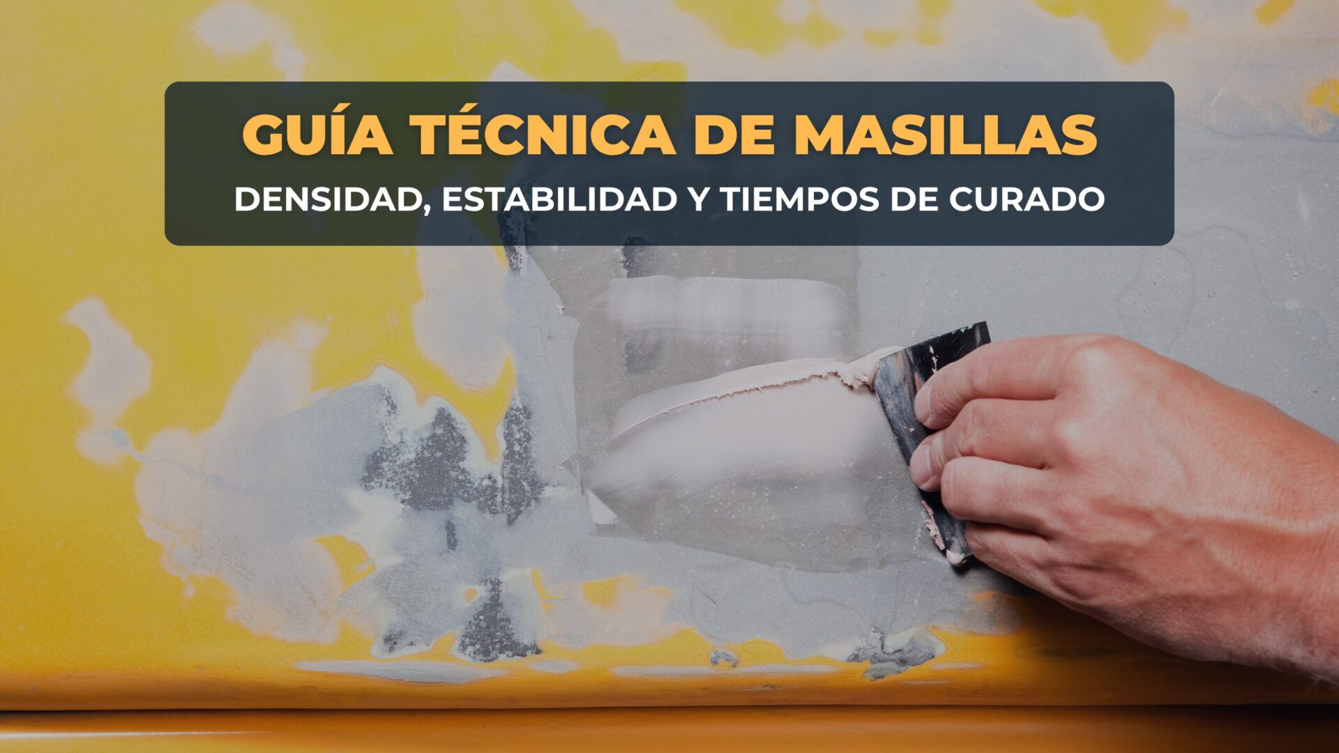 Datos de densidad, estabilidad y tiempos de curado.