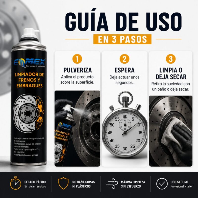 Guia de uso Limpiador de frenos y embragues EMMEX Guia de uso Limpiador de frenos y embragues EMMEX