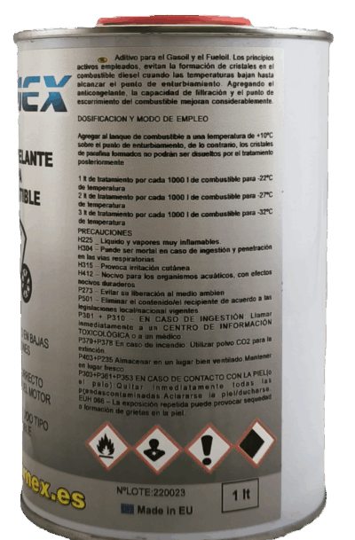 Anticongelante para combustible – 1L – Alto rendimiento en bajas temperaturas | EMMEX