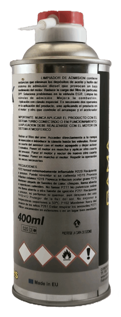 Limpiador de admisión y válvula EGR – 400ml – Diésel, sin desmontaje | EMMEX
