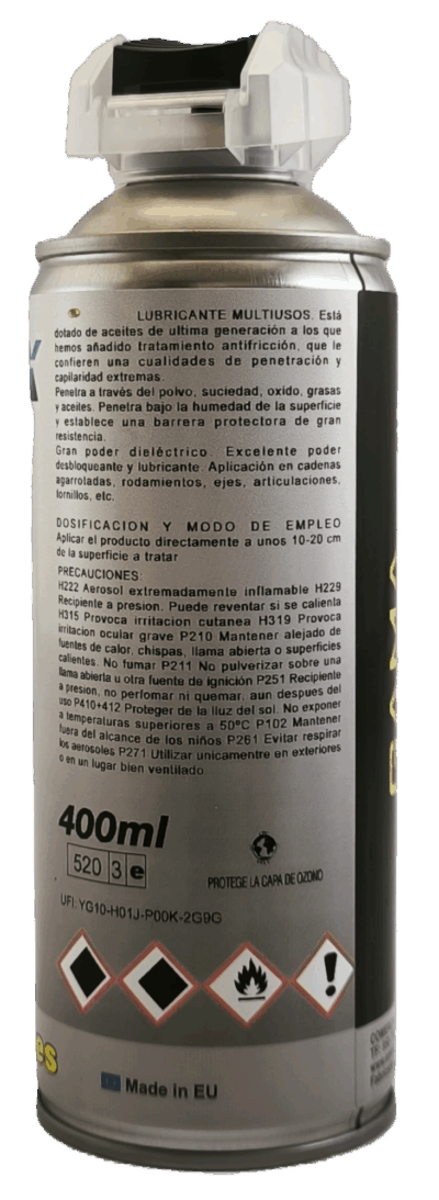 Lubricante multiusos – 400ml – Super Penetrante, desbloqueante y antifricción | EMMEX