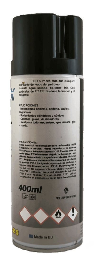 Oil-Sint lubricante sintético – 400ml – Super adherente, PTFE, altas temperaturas | EMMEX