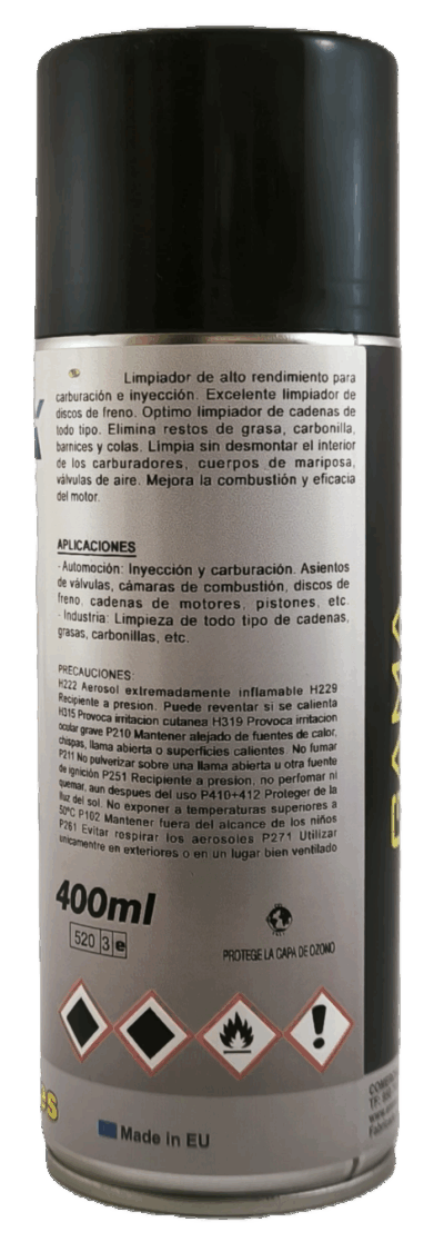 Limpiador carburación e inyección – 400ml | EMMEX