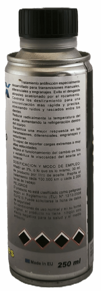 Tratamiento antifricción cajas manuales – 250ml – Reduce desgaste 70% | EMMEX