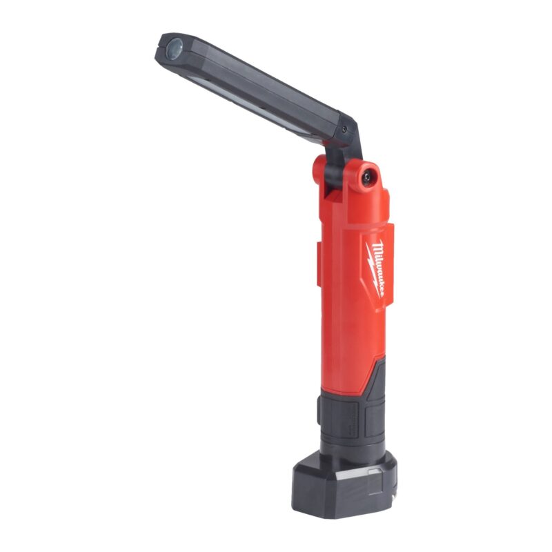 Linterna stick REDLITHIUM™ USB TRUEVIEW™ de Milwaukee (L4 SL550-301) con cabezal giratorio y base magnética.