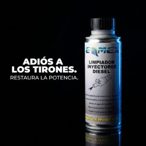 Envase de 250ml del Limpiador de Inyectores Diésel EMMEX, un aditivo de gran eficacia para la limpieza profunda de todo el sistema de alimentación de combustible en motores diésel.