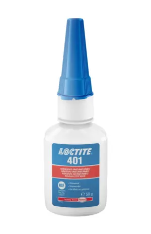 Aplicación de LOCTITE 401 en unión de metal y plástico